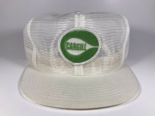 Vintage K Brand Full Mesh Hat Cargill Patch Made In Usa Mesh Snapback