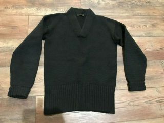 Vtg 40s 50s Pullover Wool Athletic Varsity Letter Sweater Black Sz Medium?
