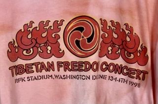 Beastie Boys Pearl Jam Radiohead Beck Tibetan Freedom Fest Vintage 1998 T Shirt