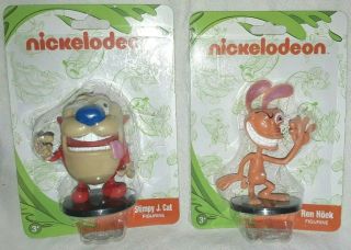 Nickelodeon Ren And Stimpy Mini Action Figures,  Set Of Two,  & 3 " Tall