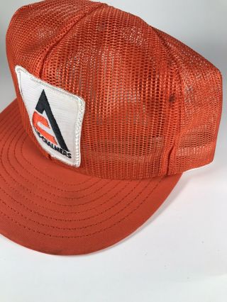Louisville MFG All Mesh Hat Allis Chalmers Orange Snap Adjustable Size 2