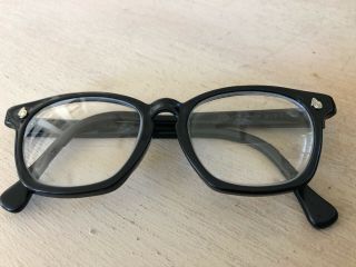 Vintage American Optical Ao Flexi - Fit Black Frame 46 - 18 - 5.  5 Glass With Bifocal