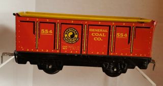 ☆Marx☆General Coal Car 554 Tin Litho Northern Pacific Yellowstone Park Line a9 2