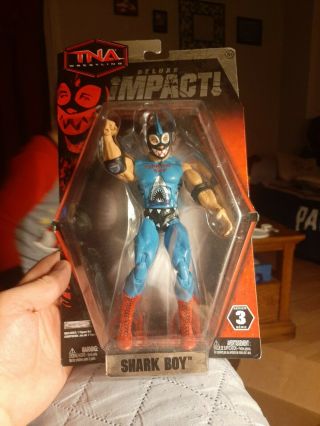 Tna Wrestling Jakks Deluxe Impact Series 3 Shark Boy Sharkboy Figure Wwe Rare