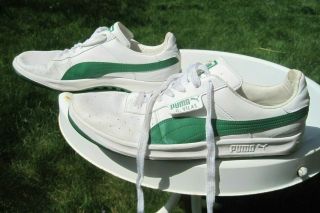 Puma " G.  Vilas " White Leather Athletic Shoes 352758 - 13 / Us Men 12 / Pre - Owned