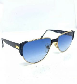 Nos Vintage Jil Sander 313 Blue Marble Sunglasses Gold 56[]17 130 T15
