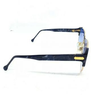 NOS Vintage Jil Sander 313 Blue Marble Sunglasses Gold 56[]17 130 T15 3