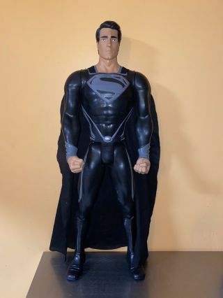 Rare 2013 Jakks Pacific Man Of Steel Superman Black Suit Giant 31 " Tall Figure