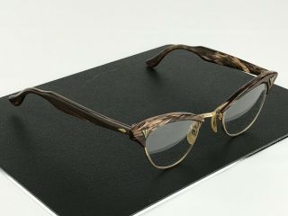 Vintage American Optical Cat Eye Eyeglasses Glasses 4 - 51/2 Ao Trifocal Lenses