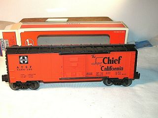 O O27 Lionel Atsf 6464 - 196 Santa Fe The Chief To California Orange Box Car