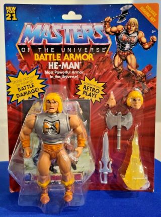 Mattel Masters Of The Universe Origins Battle Armor He - Man Deluxe Figure Motu