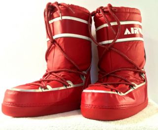 Airwalk Vintage Red Puffer Moon Boots Size 7 - 8 Snow 1980s Unisex