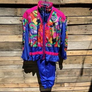 Vintage Evr 80s/90s Jacket Pant Track Suit Size Xl