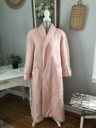 Vintage Jacobsons Pink Mohair Wool Open Swing Coat Jacket 1980 Lilli Ann Style