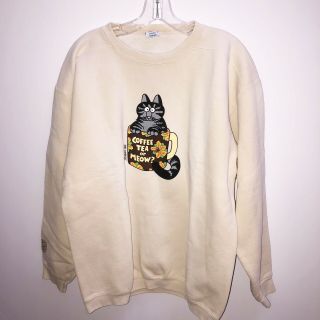 Vintage 80s Crazy Shirts M Hawaii Rare B Kliban Cat Kona Coffee Dyed Sweatshirt