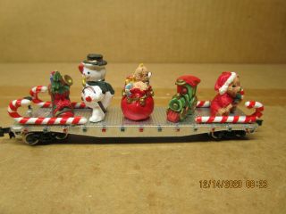 Con - Cor N Scale Christmas Flat Car W/loads - Train - Tree - Santa - Bear
