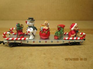 Con - Cor N Scale Christmas Flat Car W/loads - Snow Man - Bear - Train - Stocking