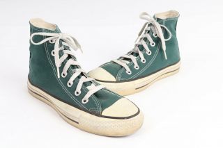 Vintage 80s Converse All - Star Chuck Taylor Usa Green Mens Size 5 Women 