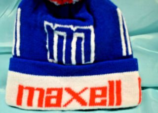 Vintage MAXELL Winter Hat Pom Pom 2