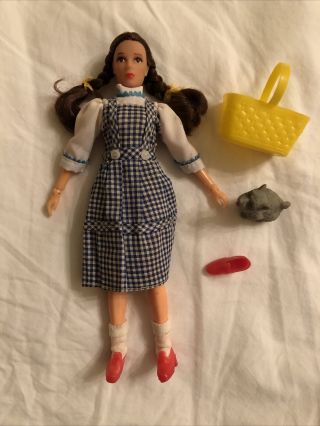 Vintage 1974 Mego 8 " Wizard Of Oz Doll Dorothy With Toto,  Basket & Extra Shoe