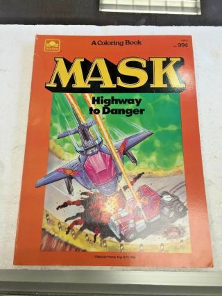 1986 Golden M.  A.  S.  K.  Highway To Danger Coloring Book Nos