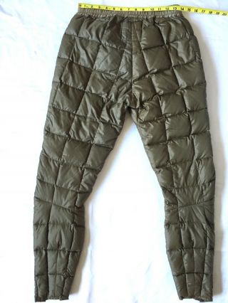Vintage Eddie Bauer Goose Down Pants Liner Size S Small Puffy Quilted Unisex 3