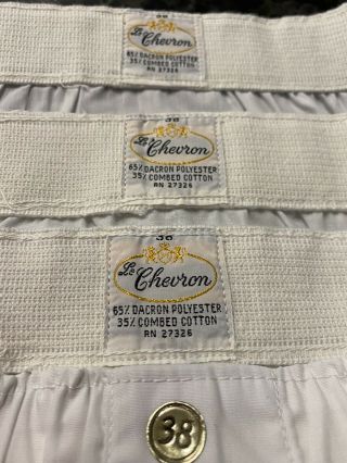 Vintage 70s Boxer Shorts Nos 3 White Cotton Dacron Polyester Blend Size 38 Usa