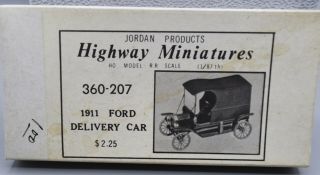 Jordan Highway Miniatures 1911 Ford Delivery Car C - 207