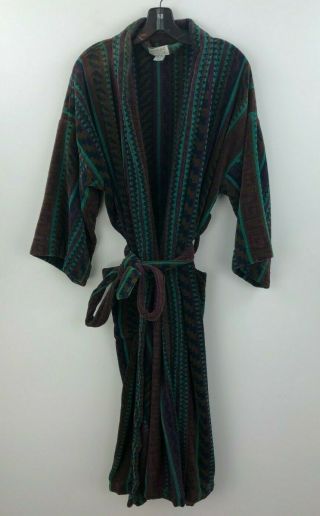 - Sterling Manor Bath Robe Unisex One Size Turkish Cotton Southwest Terry A18 - 08