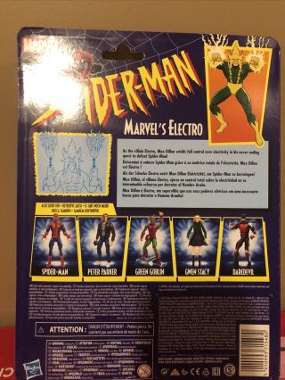 Marvel Legends Retro Electro Spider - Man cartoon action figure 6 