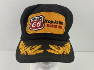 Vintage Phillips 66 Trop Artic Motor Oil Snapback Trucker Hat K Brand Usa