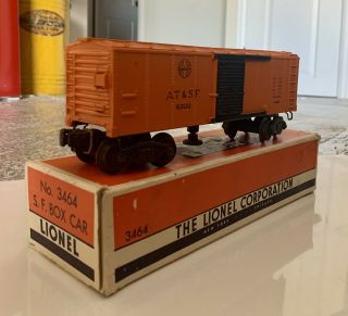 Vintage Lionel 3464 Atsf Operating Box Car With Box