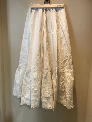 Big White Victorian Skirt With String Ties