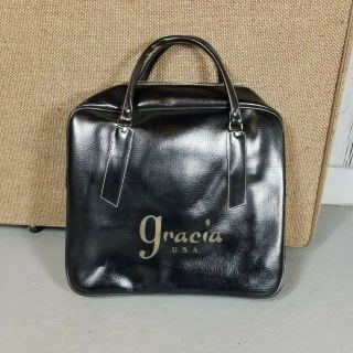 Nos Vintage 50s 60s Travel Bag Carry On Handbag Gracia Usa W Lock And Key