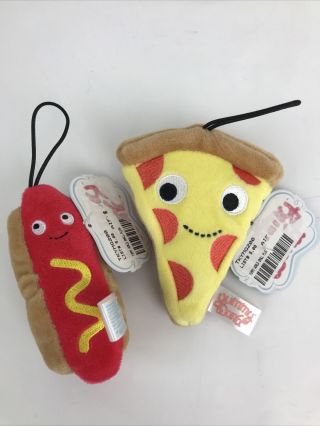 Kidrobot Yummy World Heidi Kenny Pizza And Hot Dog Set Small Plush 4 - Inch