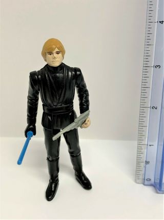 Vintage Star Wars Kenner Figure 1982 Luke Skywalker Jedi Rotj With Weapons