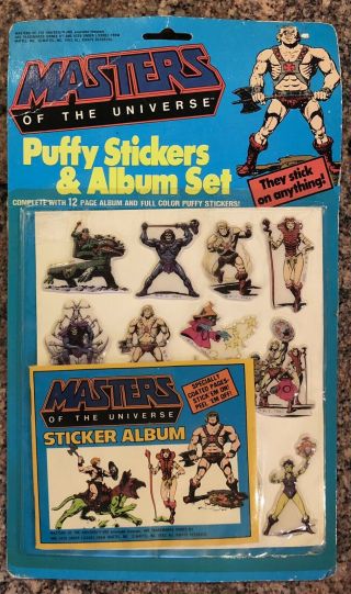 Vintage 1984 Masters Of The Universe Puffy Stickers And Album Set -