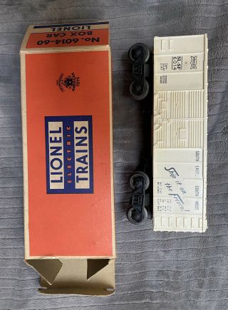 Lionel Vintage 1950’s No.  6014 - 60 “frisco”box Car With Box