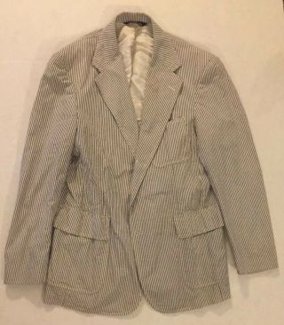Vintage Men’s Polo Ralph Lauren Blazer 40R Made In USA Jacket Seersucker 2