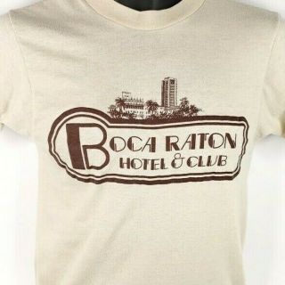 Boca Raton Hotel & Club T Shirt Vintage 80s Florida Resort Made In Usa Small