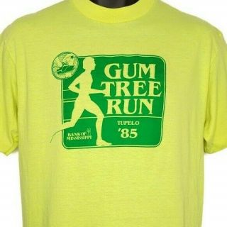 Gum Tree Run 10k T Shirt Vintage 80s 1985 Tupelo Mississippi Made In Usa Size Xl