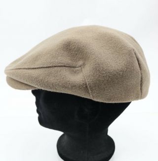 Vintage Brown Cabbie Newsboy Hat Dobbs Fifth Avenue Ny Large 7 1/4 - 7 3/8 Usa