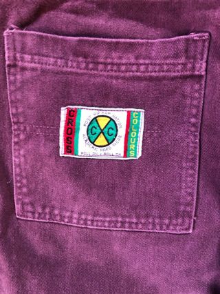 Vintage 90s Cross Colours SOFT Purple Denim Jeans HIP HOP Hard Wear LOOSE 32x32 2