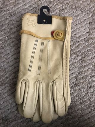 Vintage Wells Lamont Leather Gloves Cow Size:sm