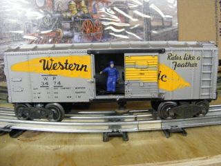 Lionel Postwar 3474 WP Western Pacific Operating Boxcar 2