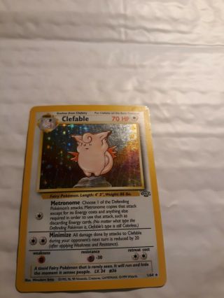Pokemon Clefable 1/64 Rare Base Jungle Set Holo Card - Lp