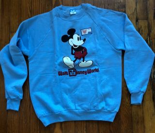 Vintage 1980s Deadstock Mickey Mouse Walt Disney World Sweatshirt Size Large