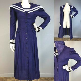Vtg 80s Gunne Sax Dress Jessica Mcclintock Edwardian Victorian Prairie Long S