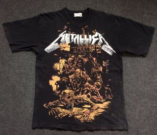 Vintage Metallica Tour Promo Rare Bootleg Design T Shirt