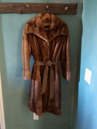 Feuer Furs,  Chicago,  Full Length Mink Coat,  Sable Brown